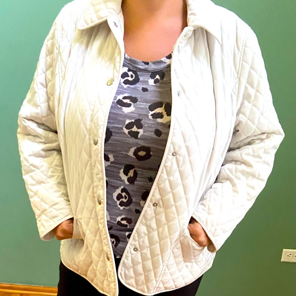 Gallery women white puffy long coat